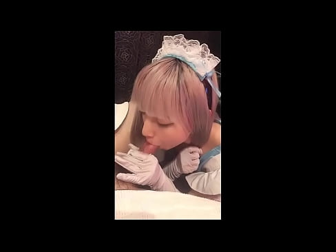 ❤️ 日本偶像[mayuka]，法国女仆装，第一部分，口交和用乳液打飞机 ☑ Anal video
